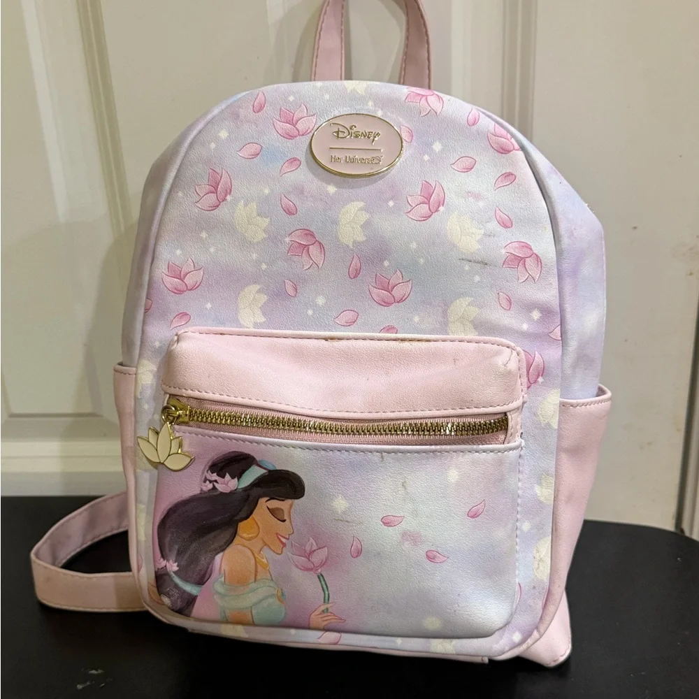 DIsney Her Universe Jasmin from Aladdin lotus flower mini backpack